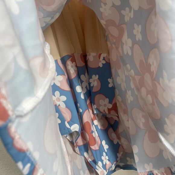 Esther Williams ModCloth 12 One Piece Swim Dress Shorts Blue Chic Let Fun Bloom - Picture 8 of 13